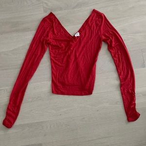 Garage Red Tight Crop Top - XS